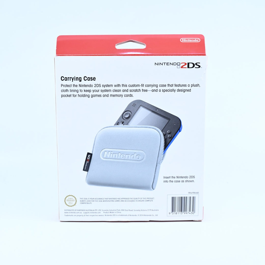 Grey Official Nintendo 2DS Carry Case - Nintendo 2DS Accessory - FREE POST!