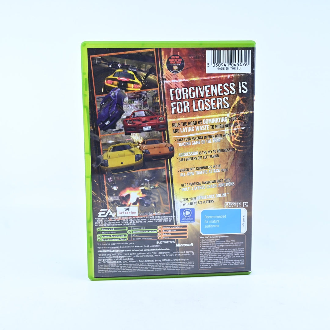 Burnout Revenge - Original Xbox Game + Manual - PAL - MINT DISC!