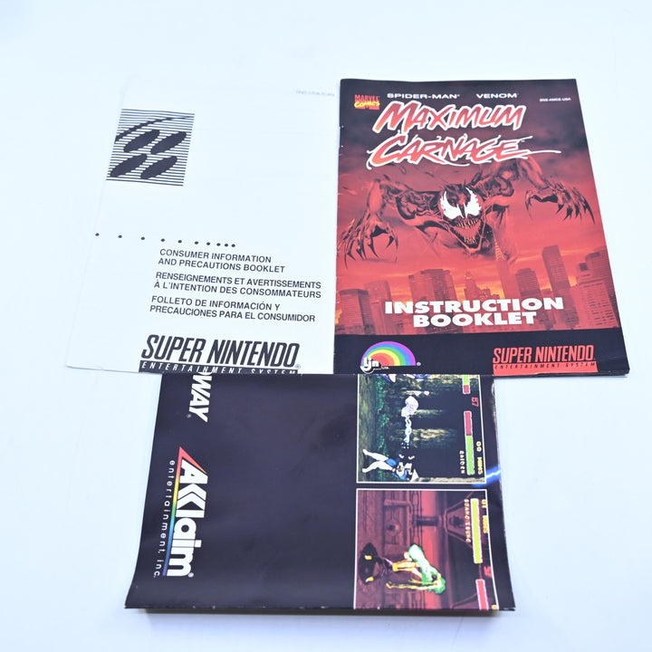 Spider-Man and Venom: Maximum Carnage - READ DESCRIPTION - SNES Accessory NTSC