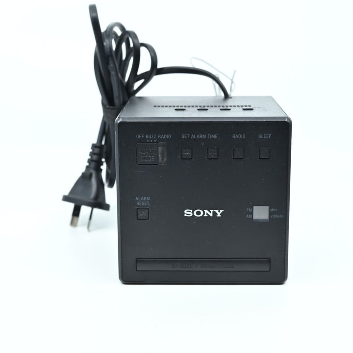 Sony ICF-C1 Black Cube AM / FM Alarm Clock Radio- Portable Device / Music Player