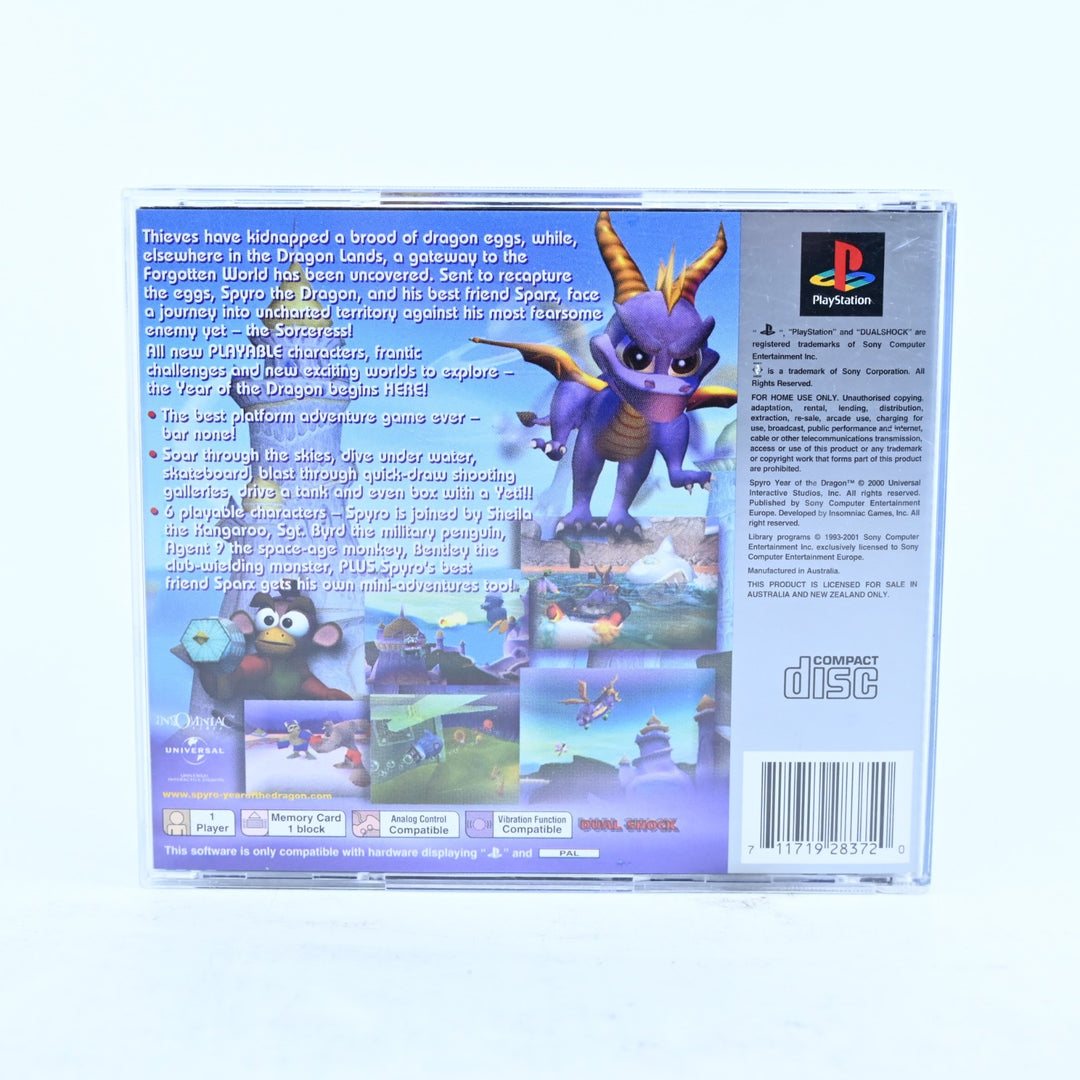 Spyro: Year of the Dragon - Sony Playstation 1 / PS1 Game + Manual - MINT DISC!
