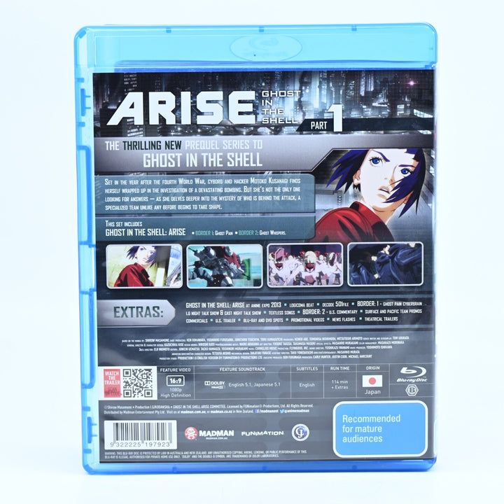 Ghost In The Shell: Arise - Part 1 - Bluray Region B - FREE POST!