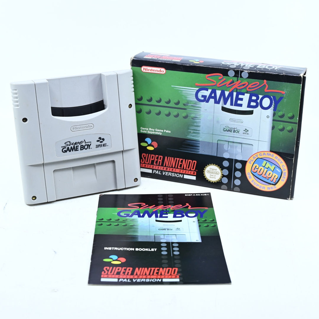 Super Game Boy / Gameboy - Super Nintendo / SNES Accessory + Manual - PAL