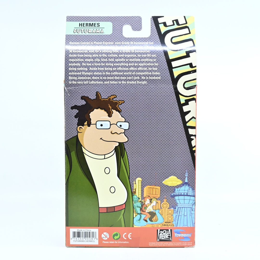 Hermes Conrad w Roberto Build-A-Bot Part - Futurama -  Toynami - Toy