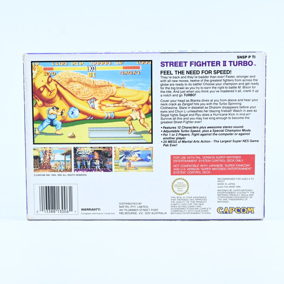 Street Fighter II Turbo - Super Nintendo / SNES Boxed Game - PAL - FREE POST!