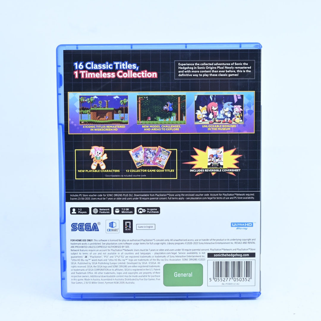 Sonic Origins Plus - Sony Playstation 5 / PS5 Game - FREE POST!