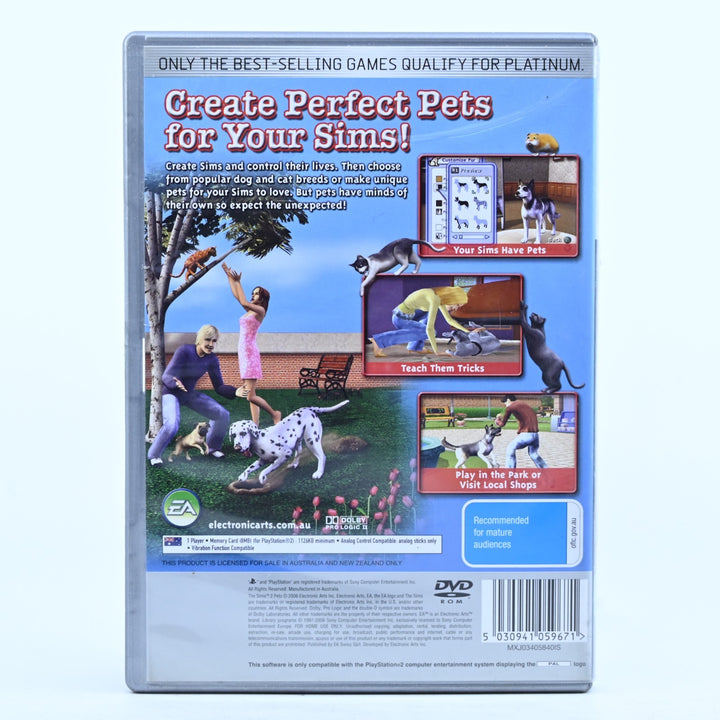 The Sims 2 Pets - Sony Playstation 2 / PS2 Game + Manual - PAL - MINT DISC!