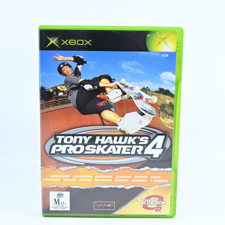 Tony Hawk's Pro Skater 4 - Original Xbox Game + Manual - PAL - MINT DISC!