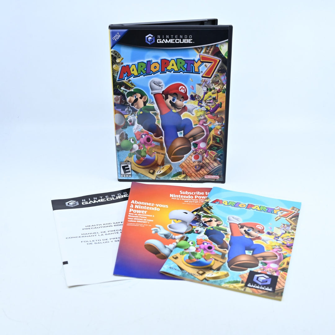 Mario Party 7 Bonus Microphone Included - Nintendo Gamecube Game + Manual - NTSC