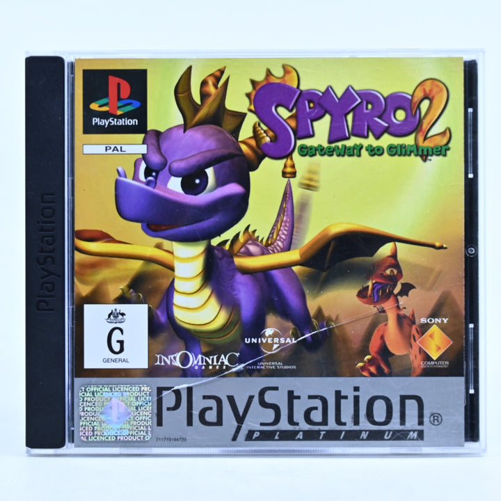 Spyro 2: Gateway to Glimmer - Sony Playstation 1 / PS1 Game + Manual - PAL