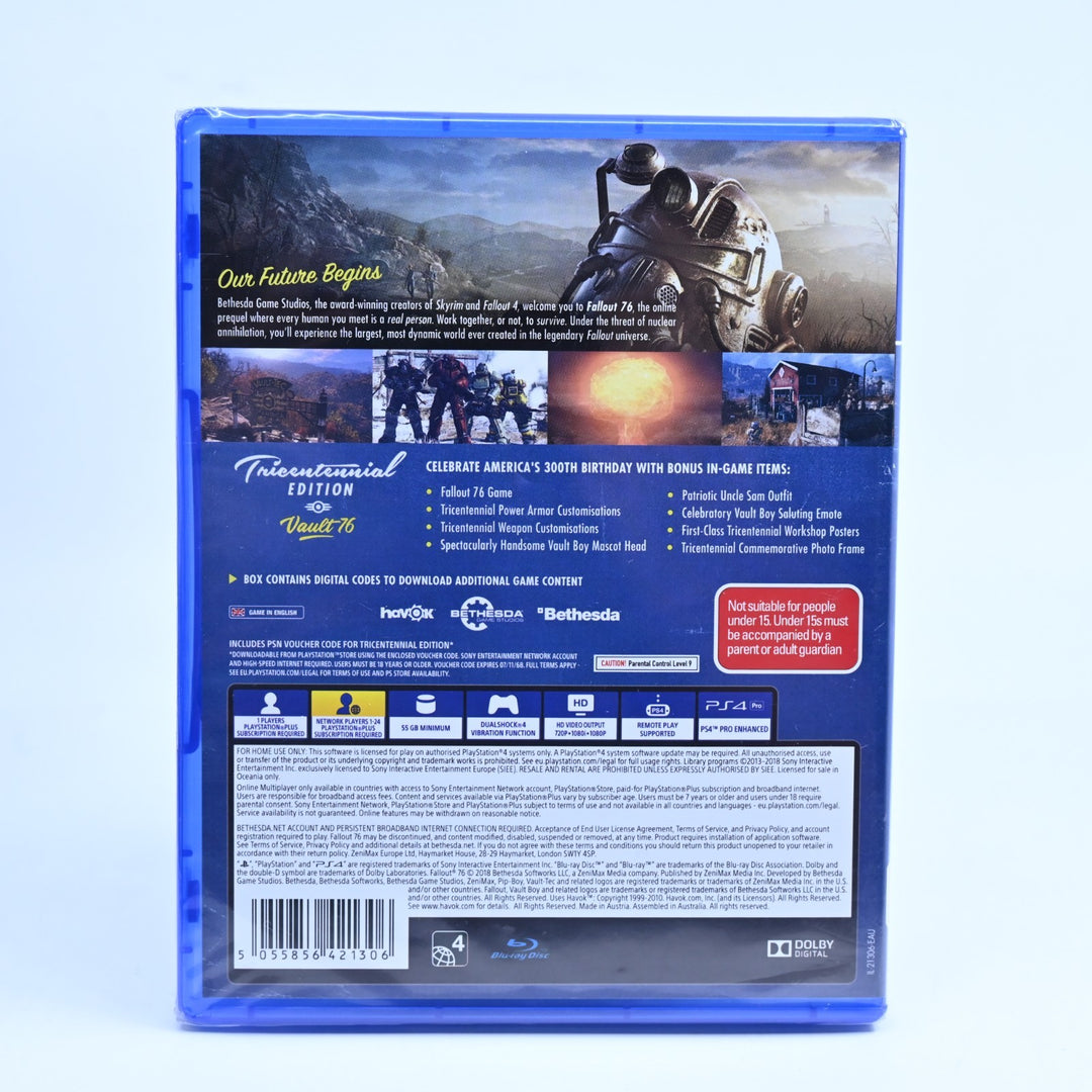 Fallout 76 - Tricentennial Edition - SEALED! - Sony Playstation 4 / PS4 Game