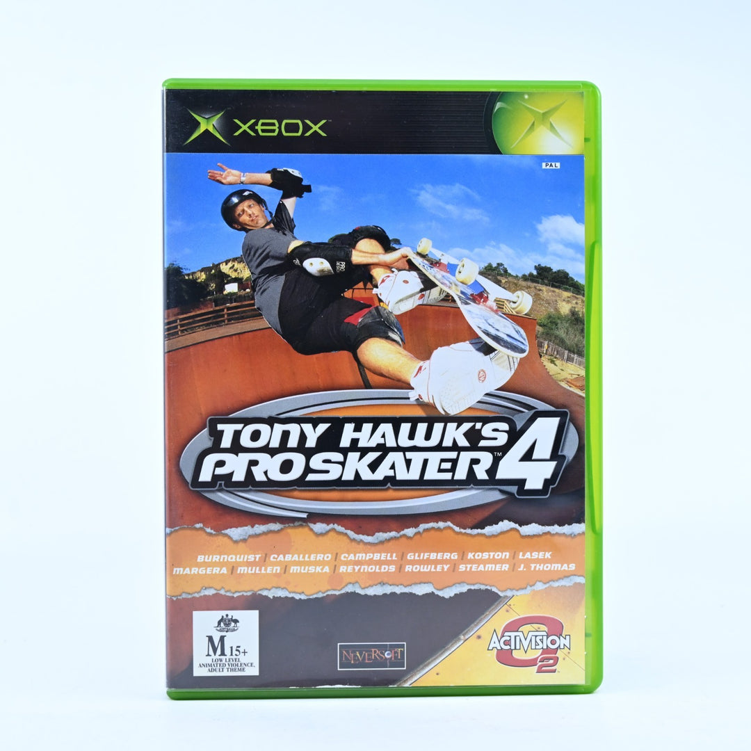 Tony Hawk's Pro Skater 4 - Original Xbox Game + Manual - PAL - MINT DISC!