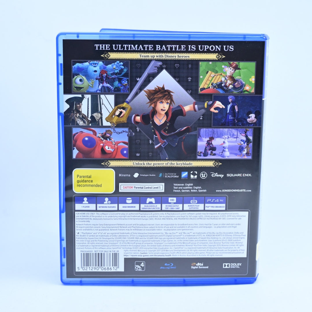 Kingdom Hearts III - Sony Playstation 4 / PS4 Game - MINT DISC!