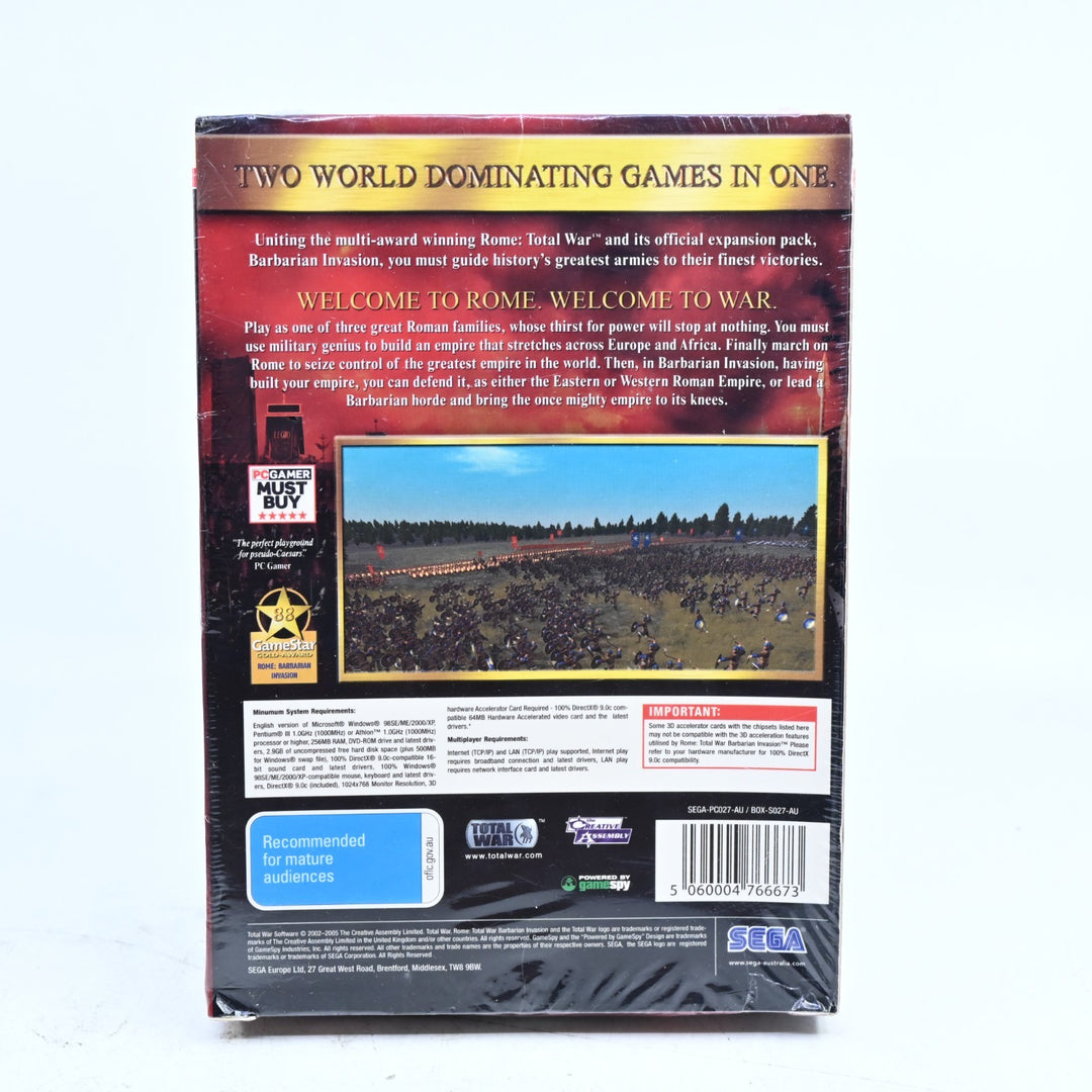 SEALED! Rome: Total War - Gold Edition - SEGA - PC Game