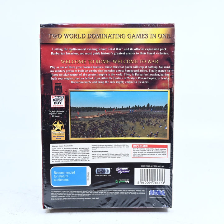 SEALED! Rome: Total War - Gold Edition - SEGA - PC Game