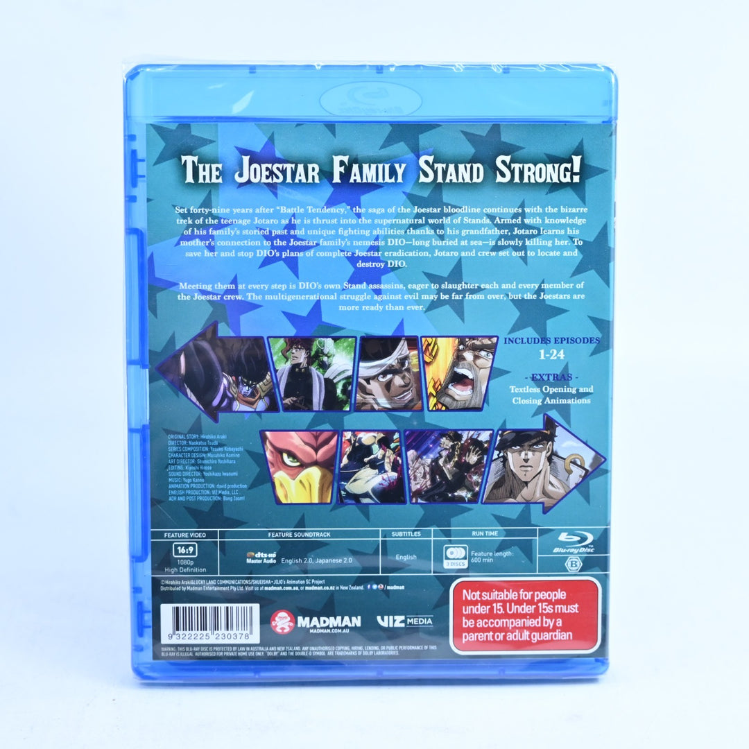 SEALED! Jojo's Bizarre Adventure Set 2 Stardust Crusaders Part 1 - Anime Blu-ray
