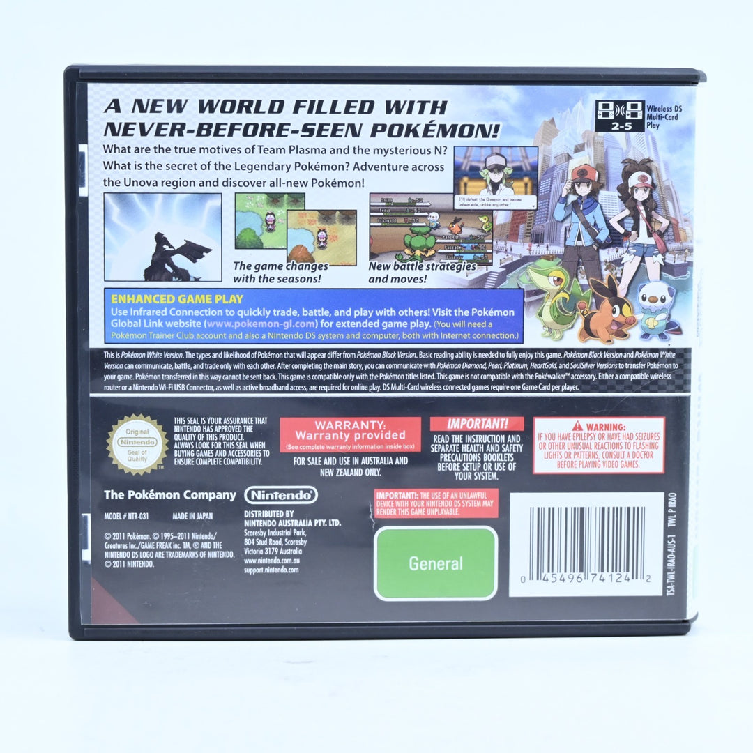 Pokemon White - Nintendo DS Game - AUS PAL + Manual - FREE POST!