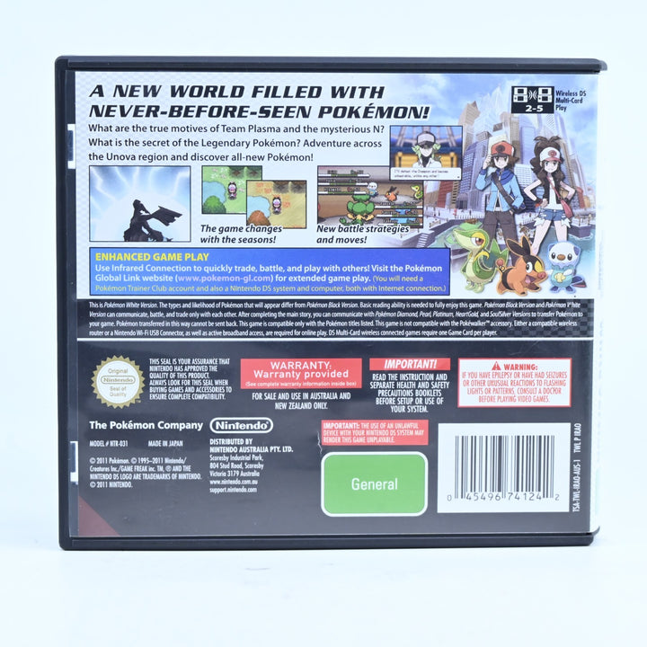 Pokemon White - Nintendo DS Game - AUS PAL + Manual - FREE POST!
