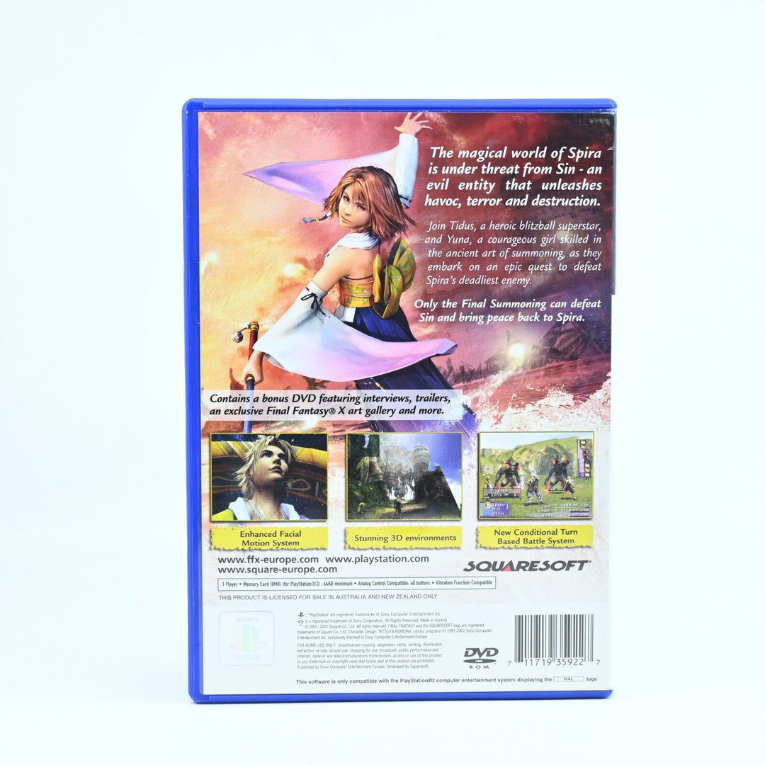 Final Fantasy X 10 + DVD! Sony Playstation 2 /PS2 Game + Manual - NEAR MINT DISC