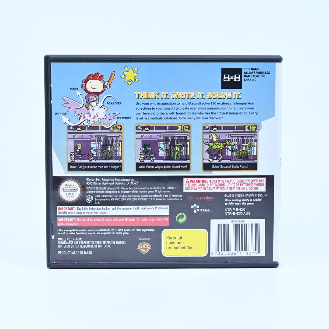 Super Scribblenauts - Nintendo DS Game - PAL + Manual - FREE POST!