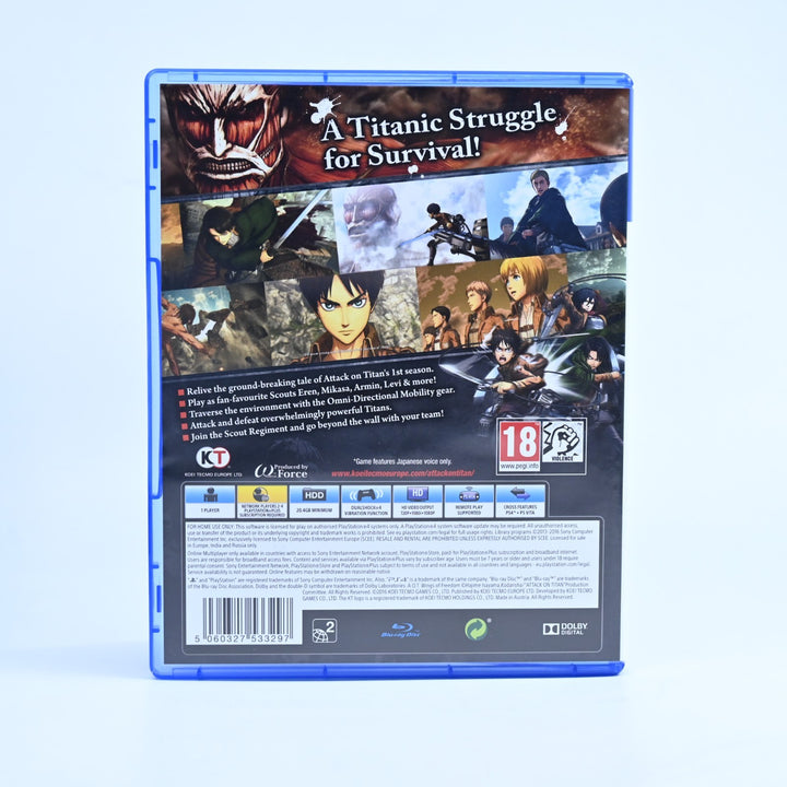 A.O.T. Wings Of Freedom - Sony Playstation 4 / PS4 Game - FREE POST!