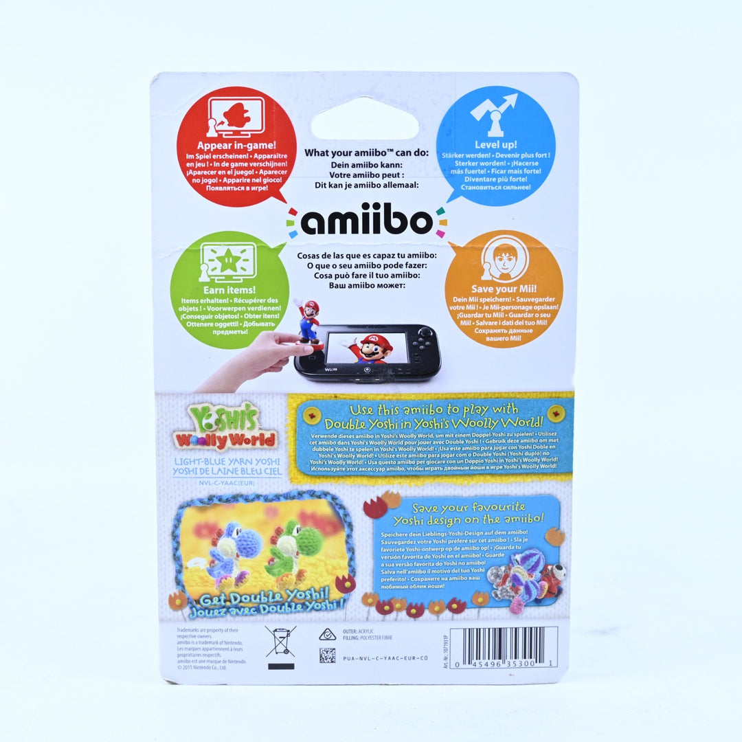 SEALED! Light-Blue Yarn Yoshi Amiibo - Yoshi&