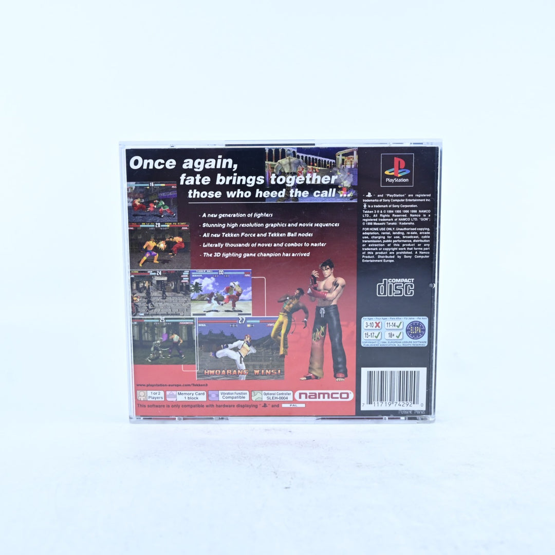 Tekken 3 - Sony Playstation 1 / PS1 Game + Manual - PAL - MINT DISC!