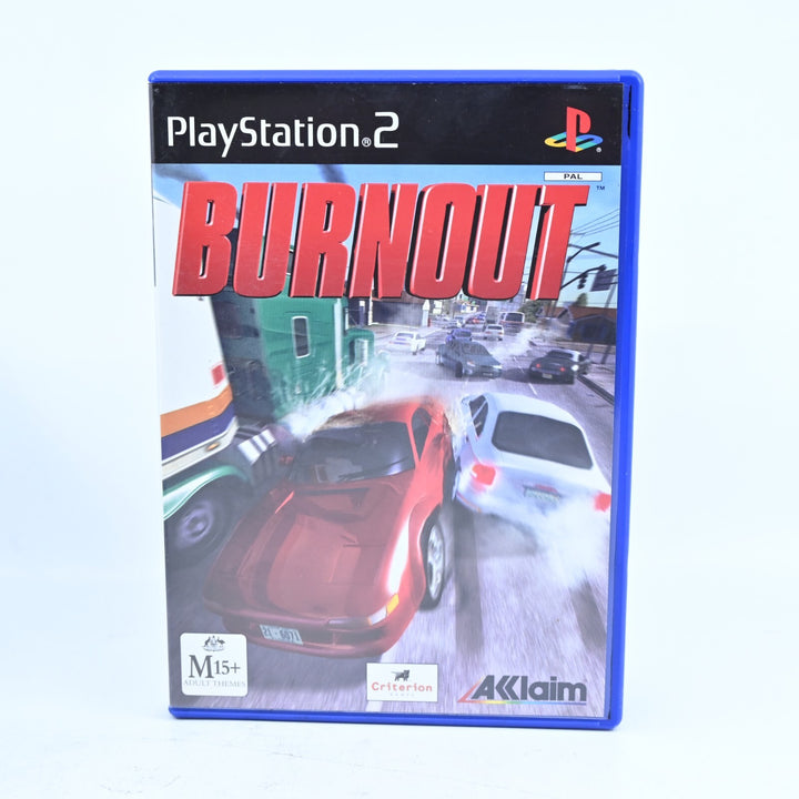 Burnout - Sony Playstation 2 / PS2 Game + Manual - PAL - MINT DISC!