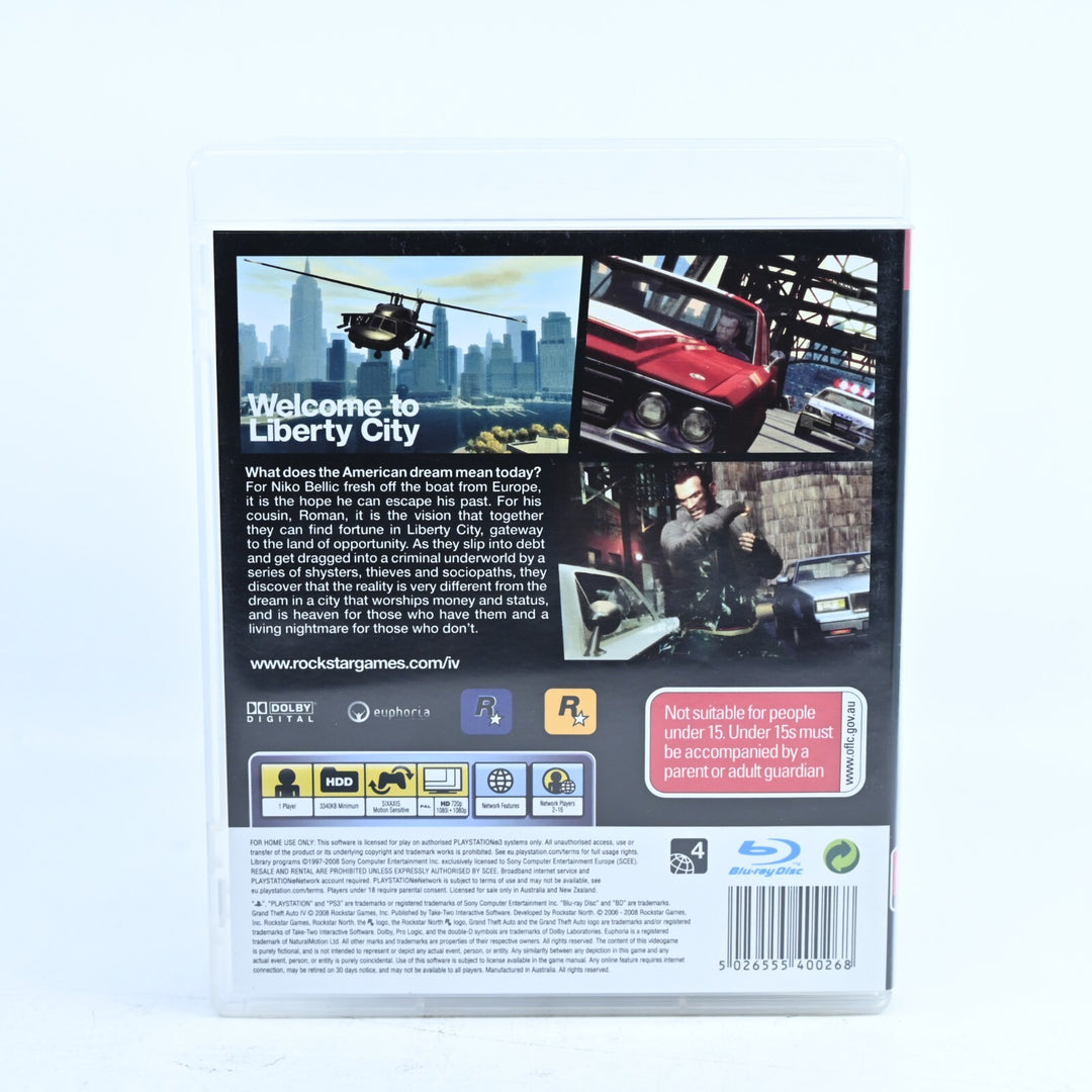 Grand Theft Auto IV - Sony Playstation 3 / PS3 Game + Manual - No Map