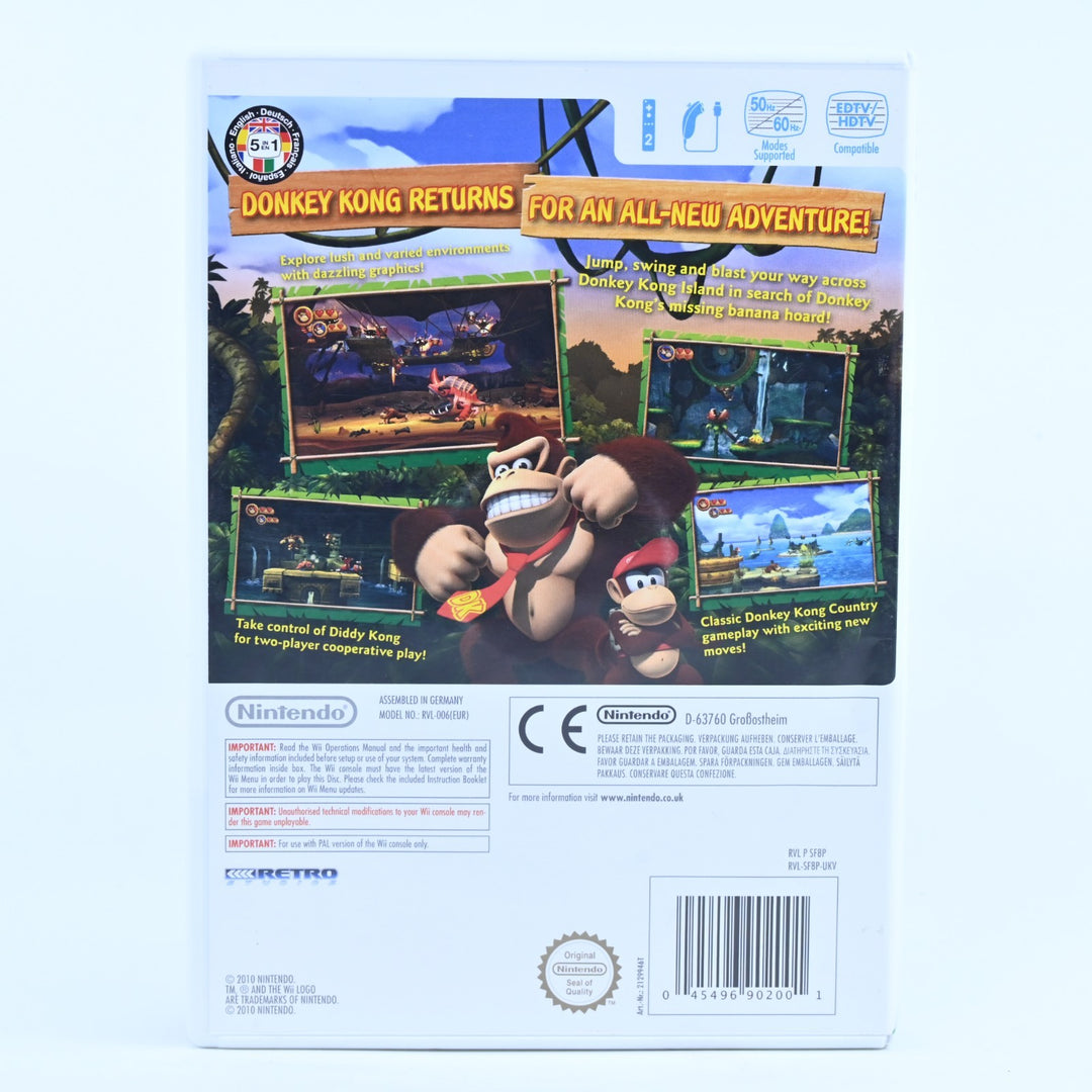 Donkey Kong Country Returns - Nintendo Wii Game + Manual - PAL - MINT DISC!