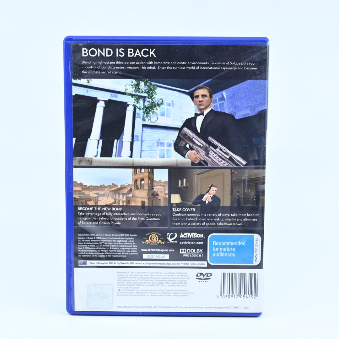 007: Quantum of Solace - Sony Playstation 2 / PS2 Game + Manual - PAL