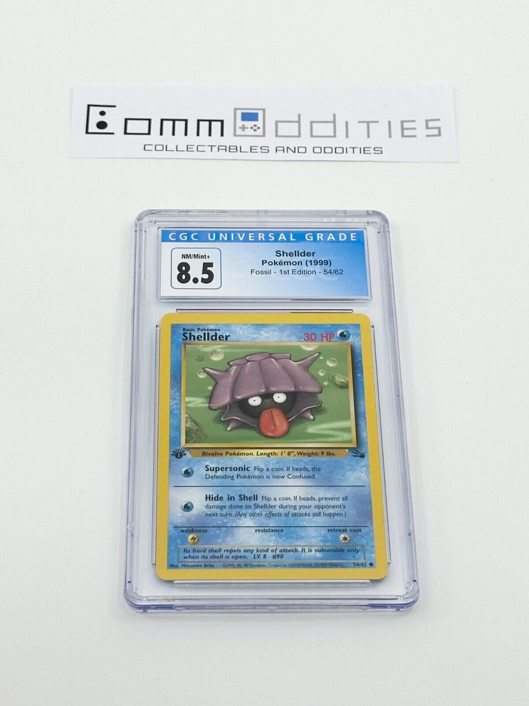 Shellder 1st Edition CGC 8.5 Pokemon Card - 1999 Fossil Set 54/62 - FREE POST!