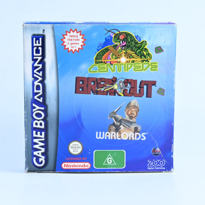 Centipede|Breakout|Warlords - GBA Boxed Game - PAL - FREE POST!