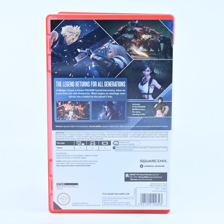 Final Fantasy VII Remake Intergrade - Nintendo Switch 2 Game - FREE POST!