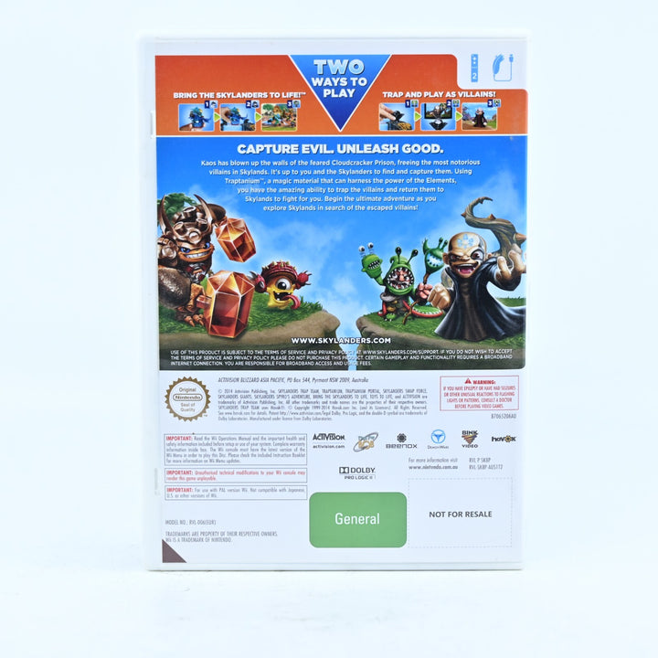 Skylanders: Trap Team - Nintendo Wii Game + Manual - PAL - MINT DISC!