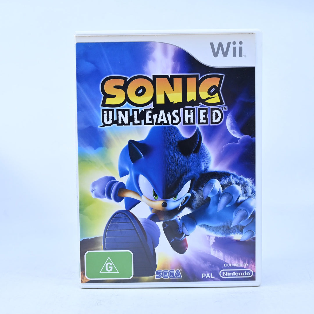 Sonic Unleashed - Nintendo Wii Game + Manual - PAL - MINT DISC!