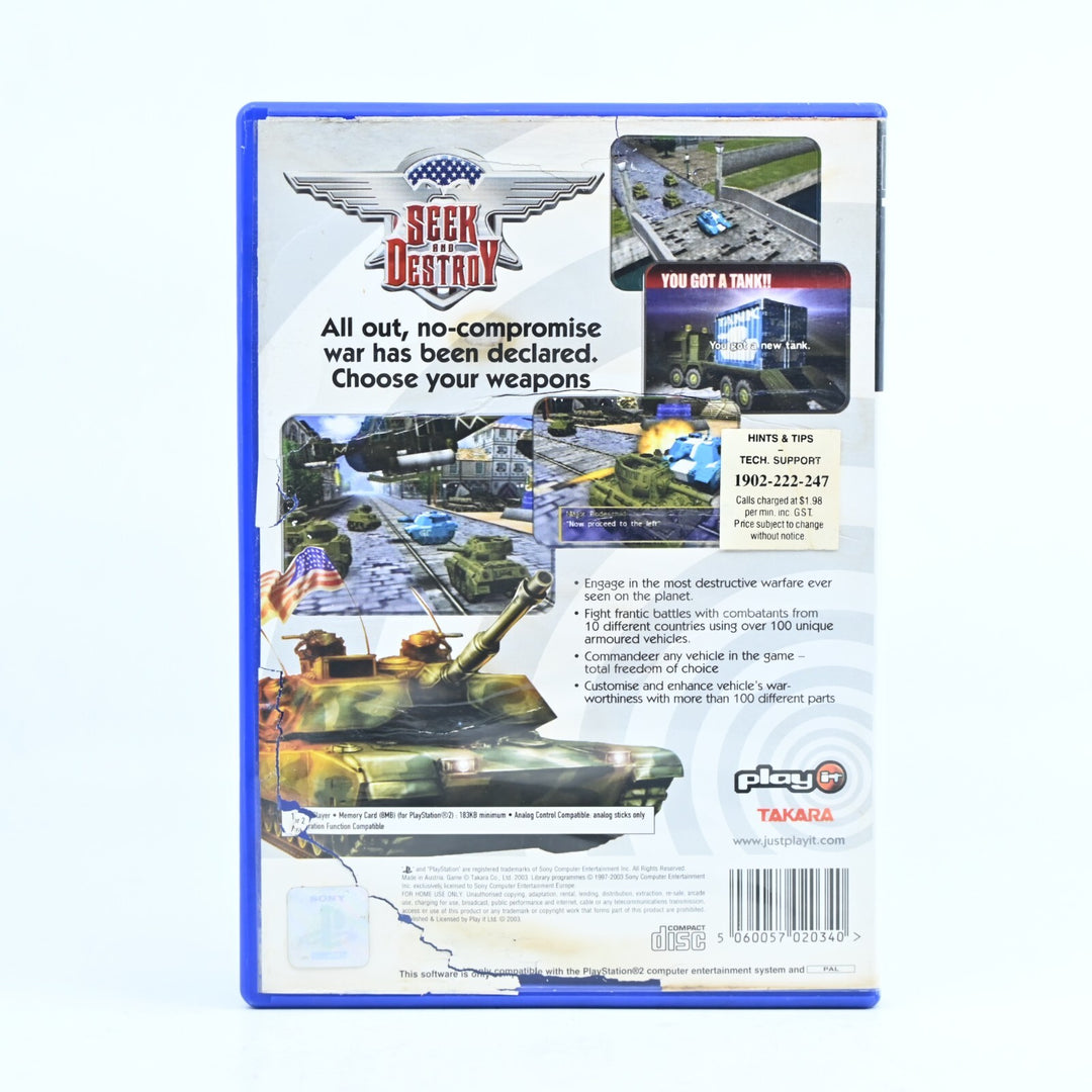 Seek and Destroy - Sony Playstation 2 / PS2 Game + Manual - PAL - MINT DISC!