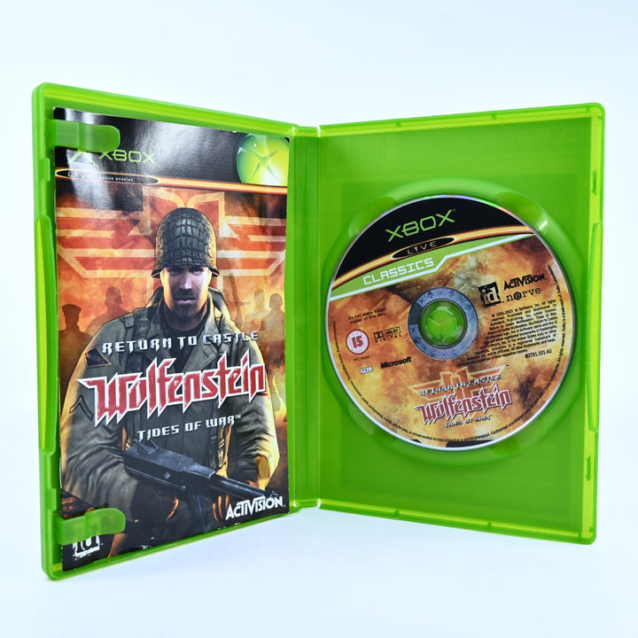 Return to Castle Wolfenstein Tides of War - Original Xbox Game + Manual
