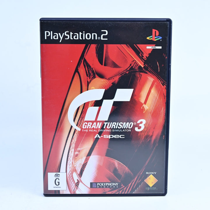Gran Turismo 3 A-spec - Sony Playstation 2 / PS2 Game + Manual - PAL