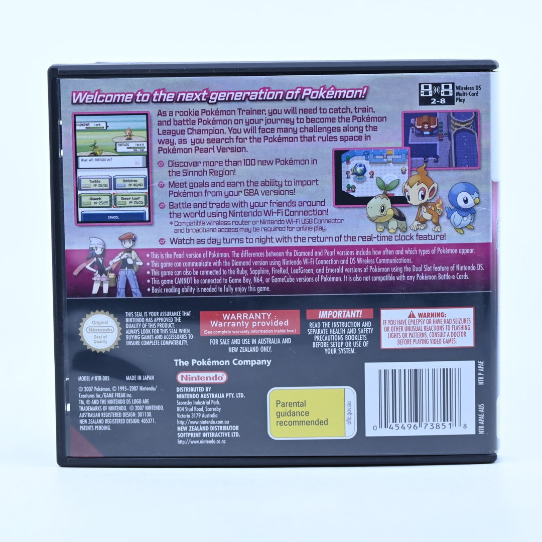 Pokemon Pearl Version - Nintendo DS Game - PAL + Manual - FREE POST!