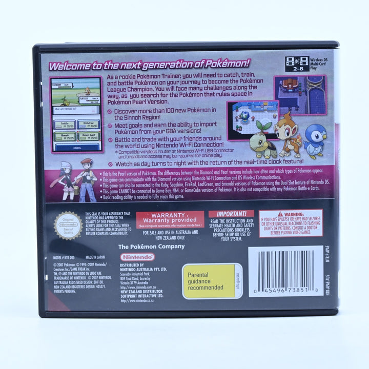 Pokemon Pearl Version - Nintendo DS Game - PAL + Manual - FREE POST!