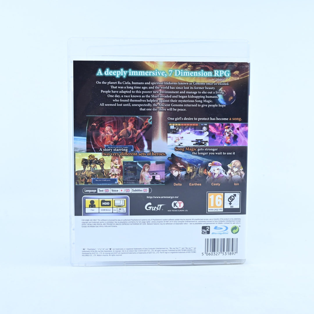 Ar nosurge: Ode to an Unborn Star - Sony Playstation 3 / PS3 Game + Manual