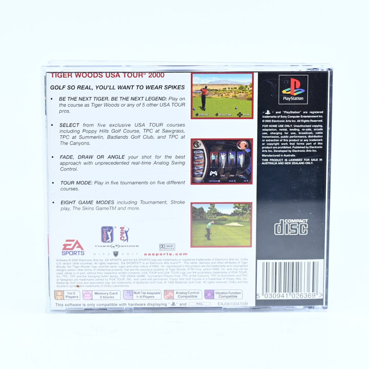Tiger Woods USA Tour 2000 - Sony Playstation 1 / PS1 Game + Manual - PAL