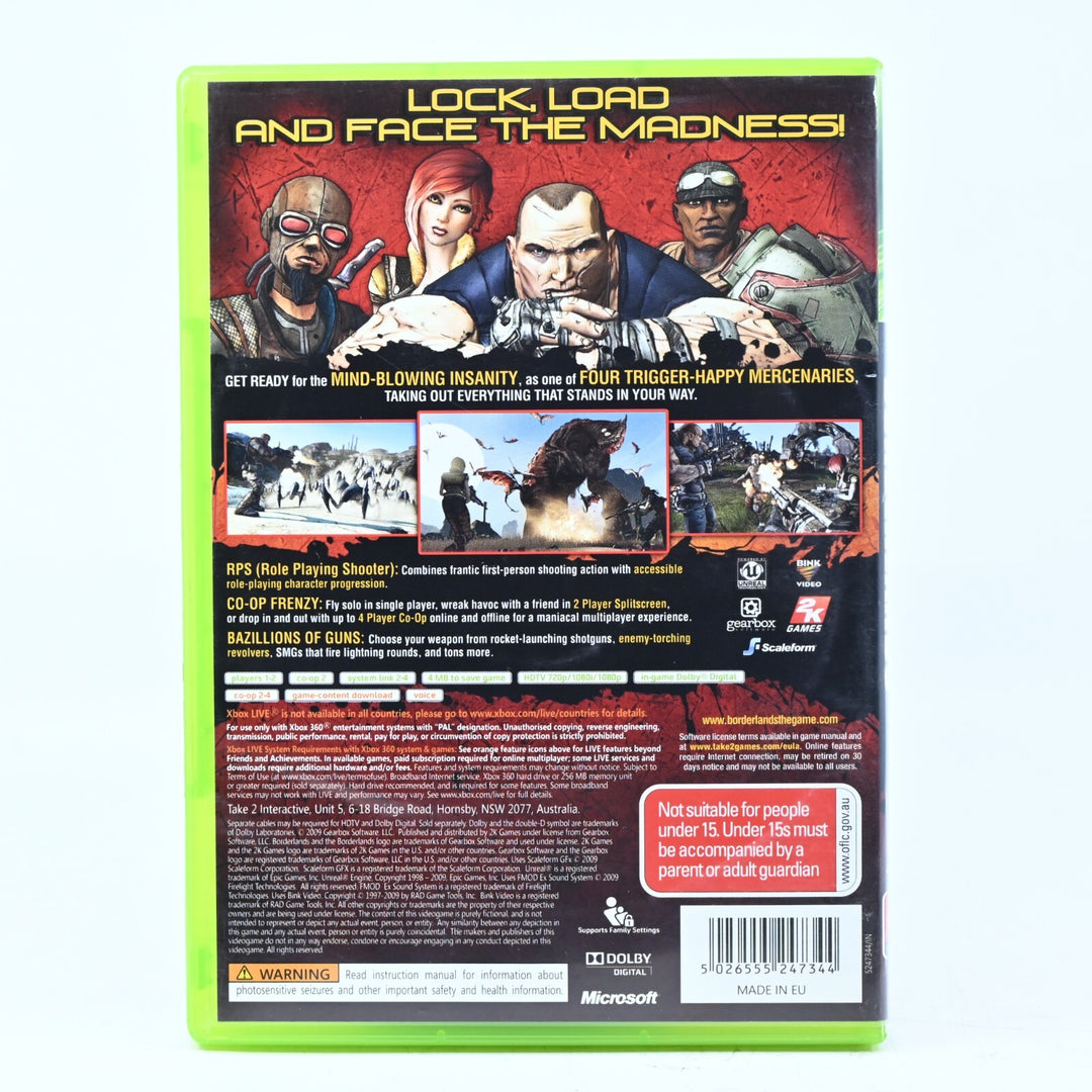 Borderlands - Xbox 360 Game - PAL - No Manual - FREE POST!