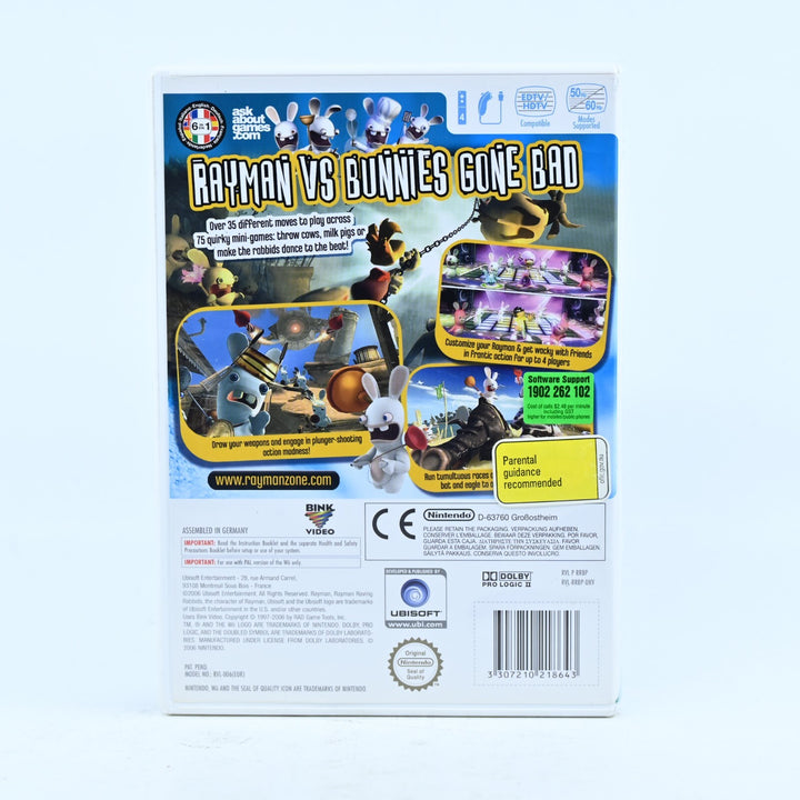 Rayman Raving Rabbids - Nintendo Wii Game + Manual - PAL - MINT DISC!