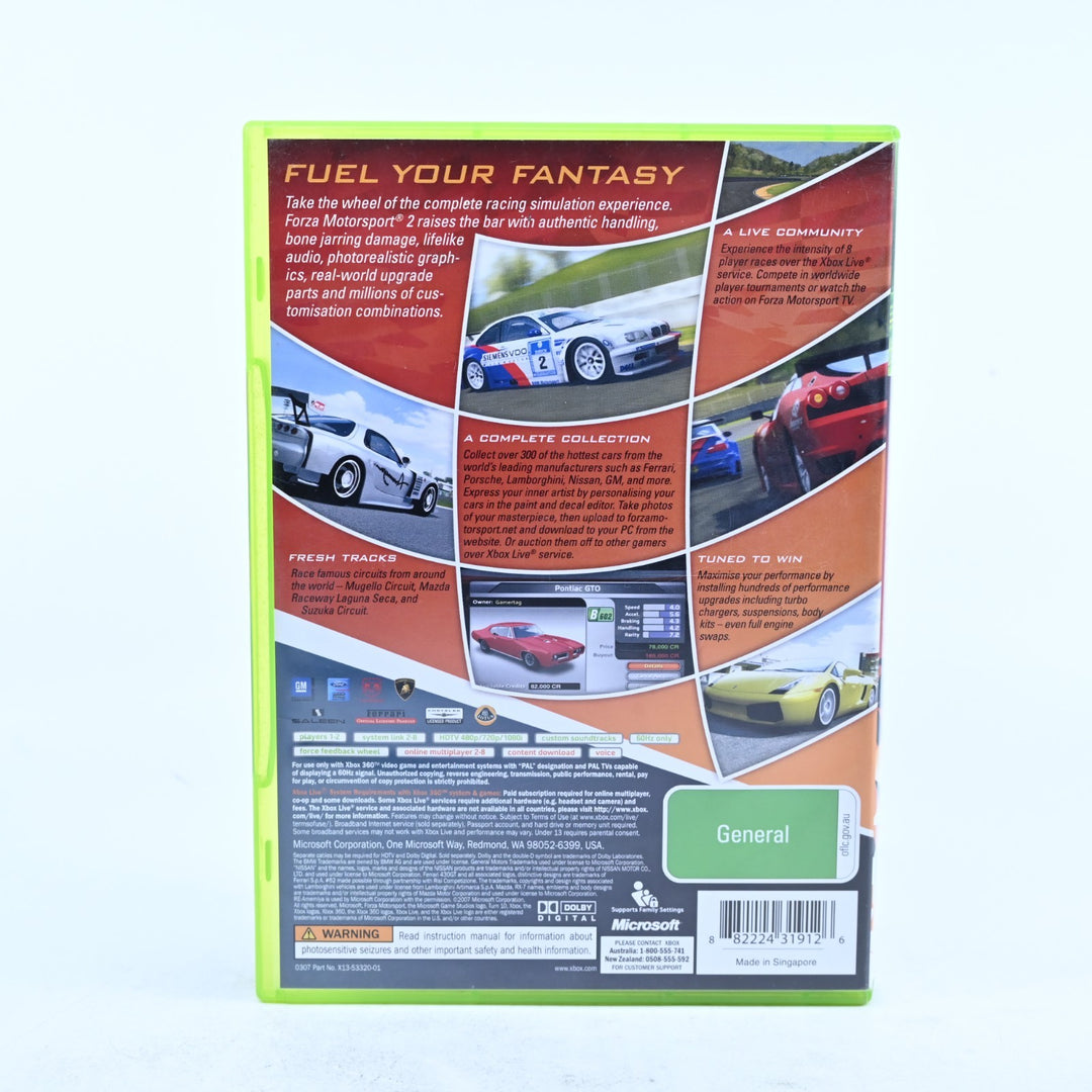 Forza Motorsport 2 - Xbox 360 Game + Manual - PAL - MINT DISC!
