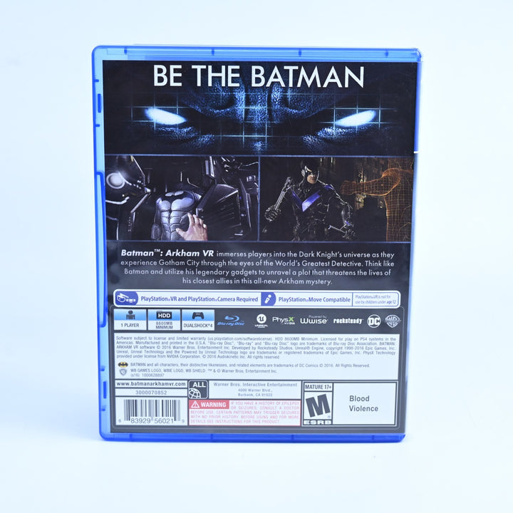 Batman: Arkham VR - Sony Playstation 4 / PS4 Game - MINT DISC!