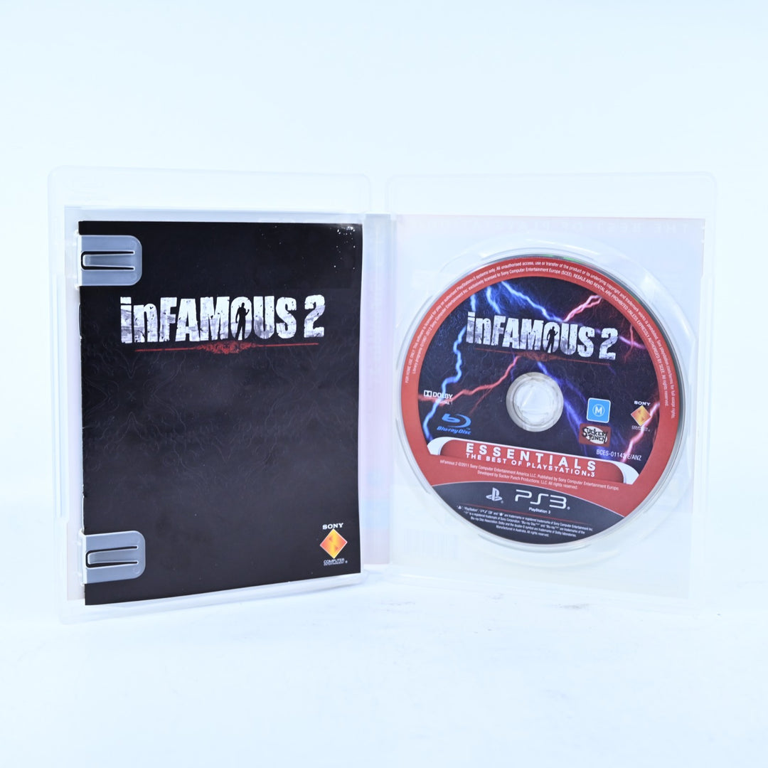 inFamous 2 - Sony Playstation 3 / PS3 Game + Manual - MINT DISC!