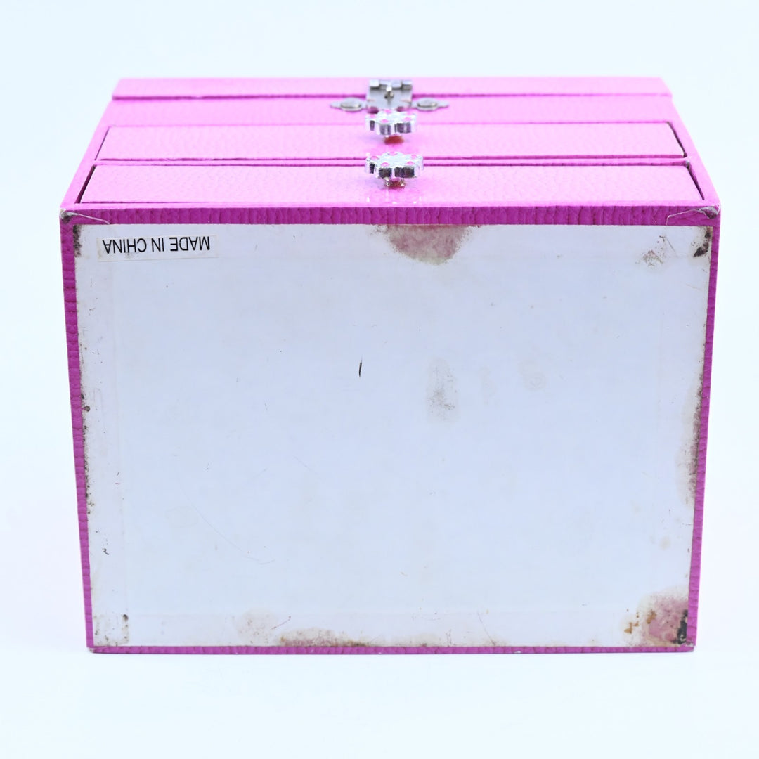 Pink DS Jewelry Box - 2 Drawers + Latched Top - Nintendo DS Accessory