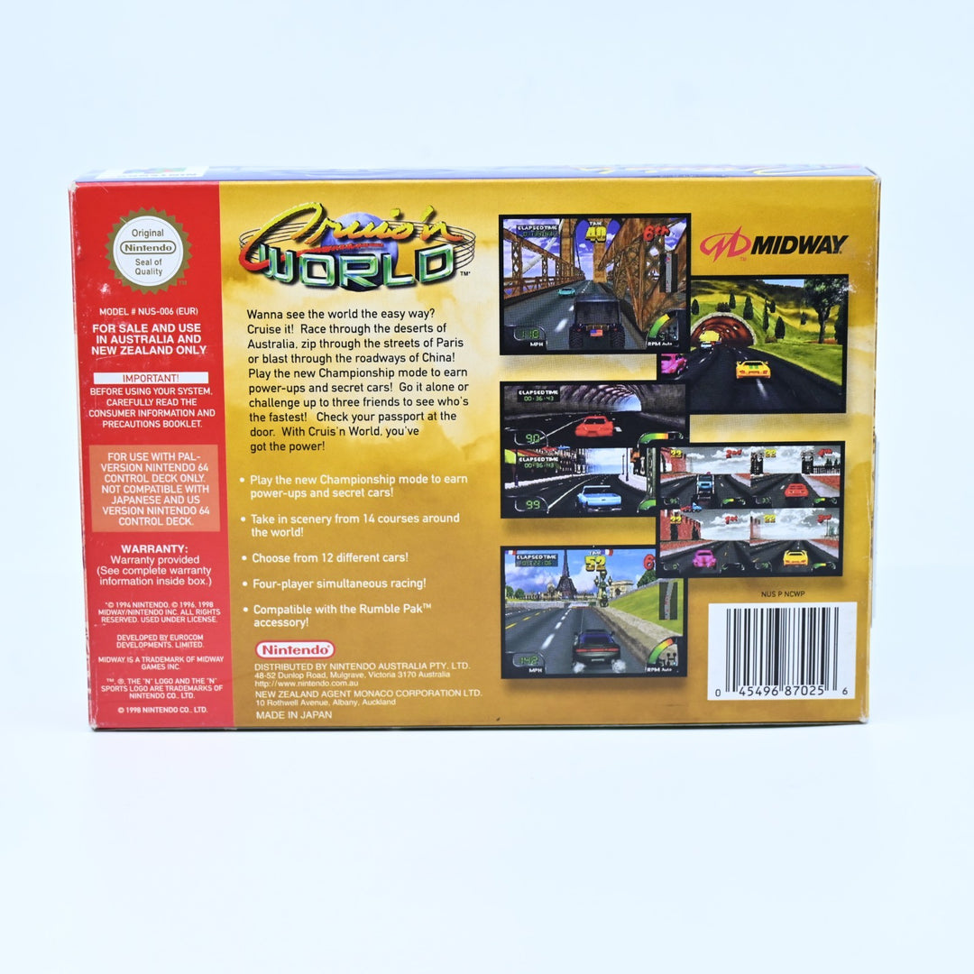 Cruis'n World - N64 / Nintendo 64 Boxed Game - PAL - FREE POST!